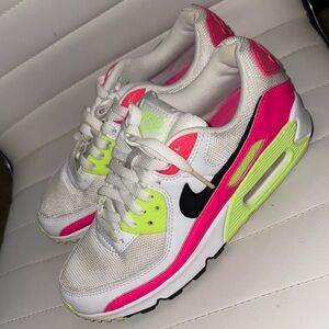 Nike Women's White and Pink Sneakers